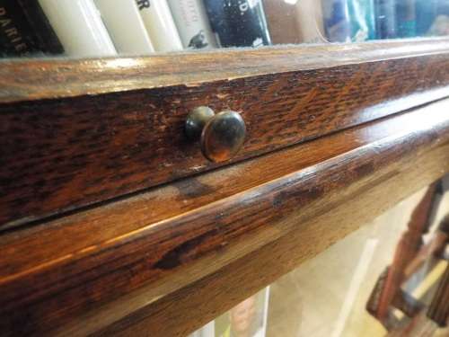 Unusual Arts and Crafts Glass Display Cabinet Chest. Perfect for a shop display Unit!