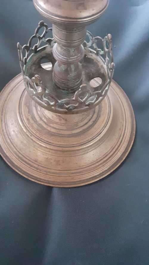 Rare magnificent Brass Lion of  Judah 18th century candelabra (Ethiopia?). Measurement 60 cm heig