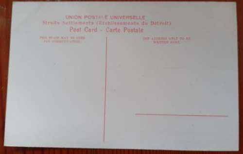 Rickshaw Department  Penang Vintage postcard Circa1900 postcard - MINT