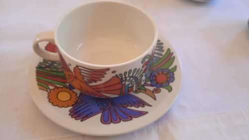 Gorgeous Villeroy and Boch Apulco design tea set 17 piece (Made in Luxembourg)