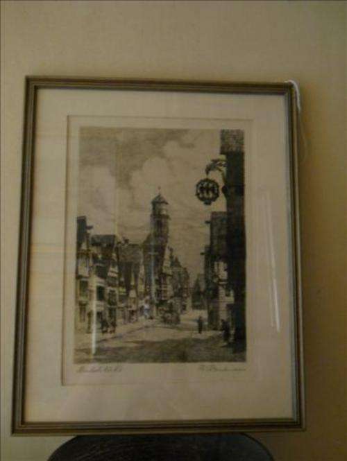 F Paulinann Original Etching