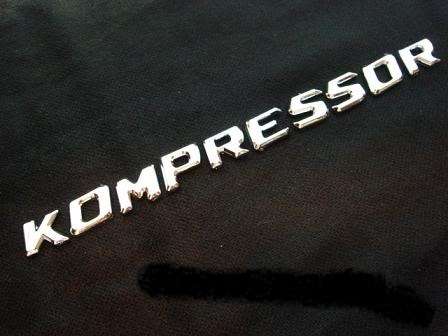 MERCEDES BENZ KOMPRESSOR EMBLEM BADGE LEFT RIGHT SIDE