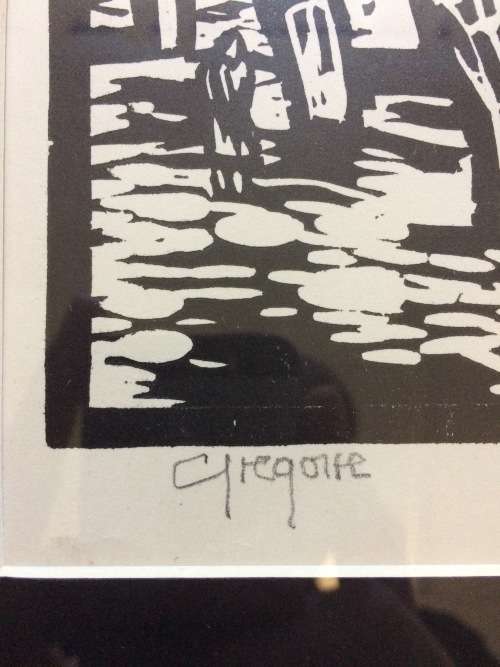 Gregoire Boonzaier - Trees - Linocut