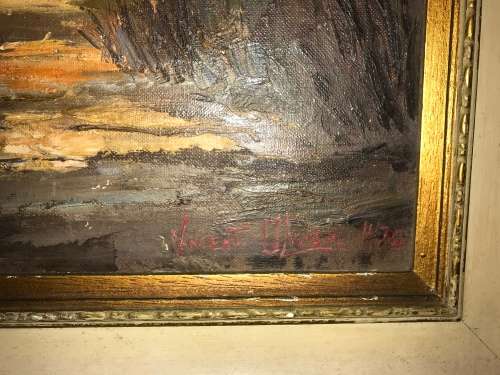 Vincent Oliver Painting - Oil on Board