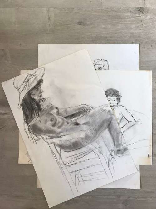 Studies of the Female Nude - by unknown artist