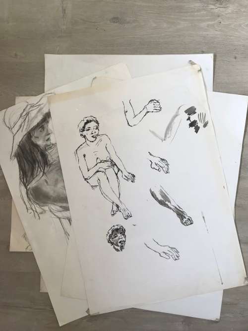 Studies of the Female Nude - by unknown artist