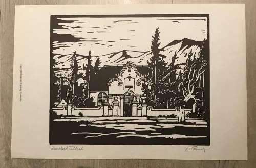 Pierneef - Photolithograph- `Kruiskerk Tulbagh `