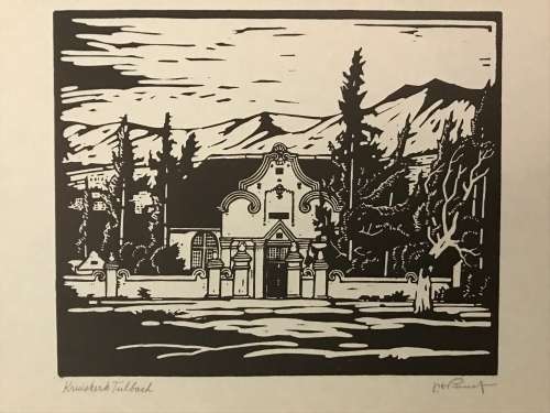 Pierneef - Photolithograph- `Kruiskerk Tulbagh `