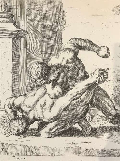 Nude Greek male wrestlers : Print