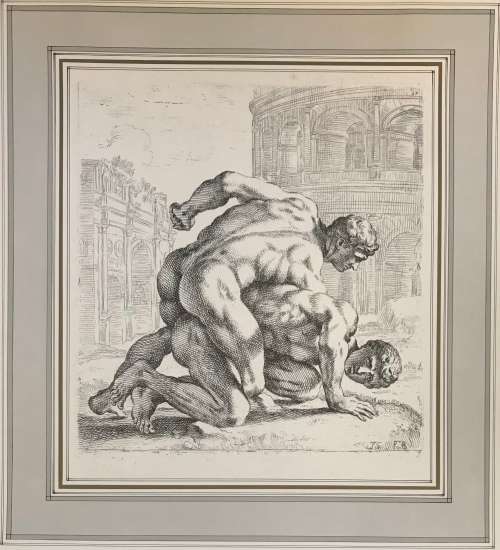 Nude Greek Male Wrestlers : Print
