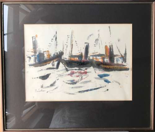 Carl Buchner - Harbour Scene