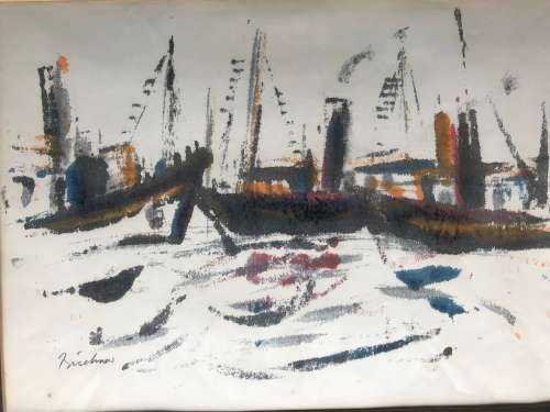 Carl Buchner - Harbour Scene