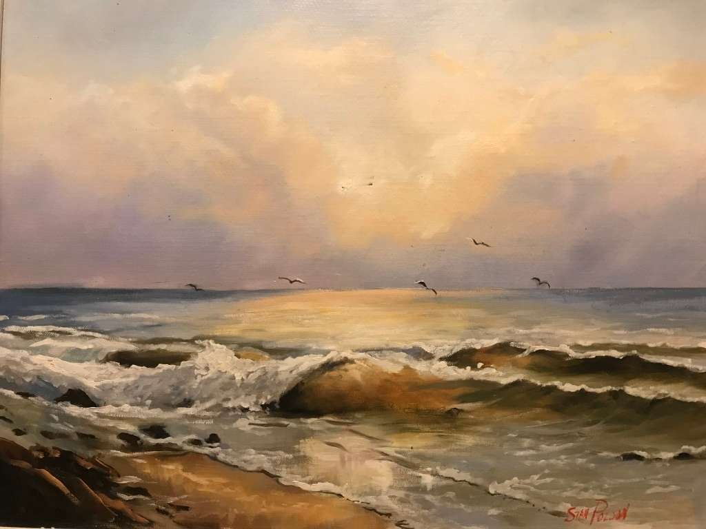 Stan Polson - Oil on Board Seascape