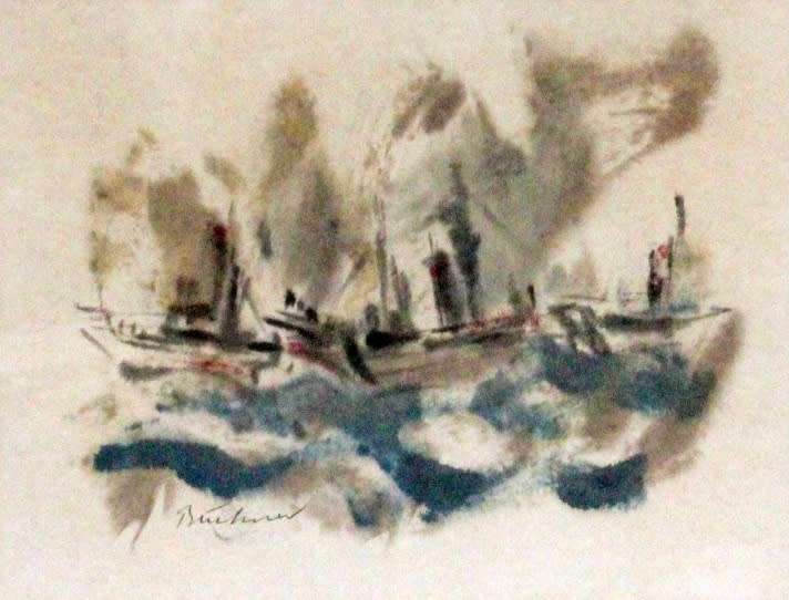 Carl Buchner - Mixed Media on Paper