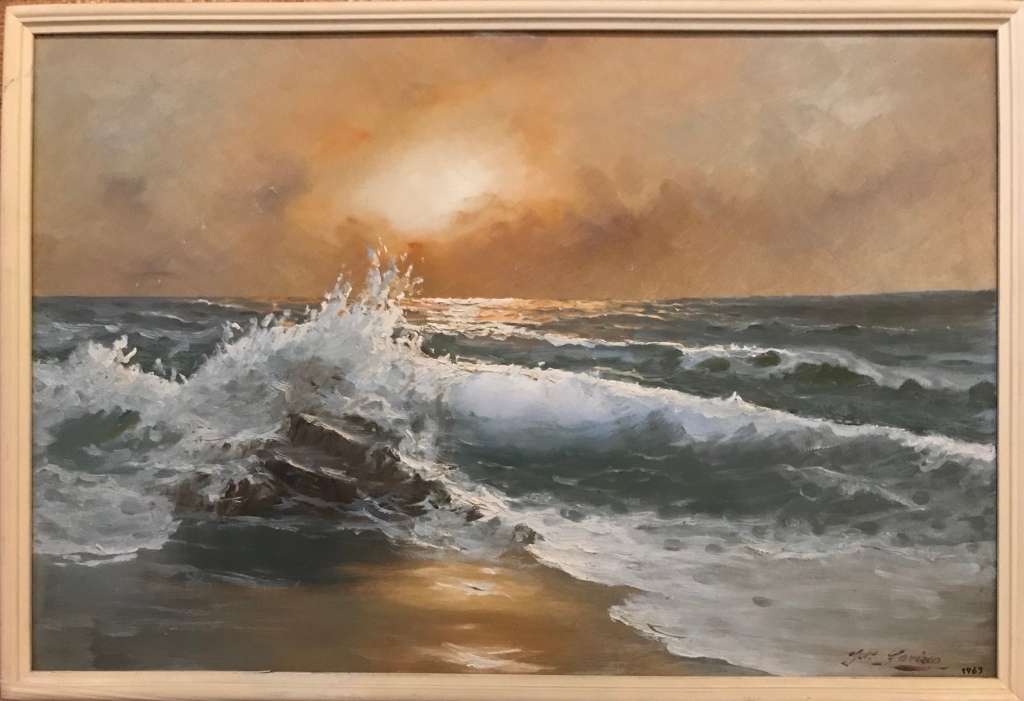 Gian Piero Garizio - seascape - oil on board