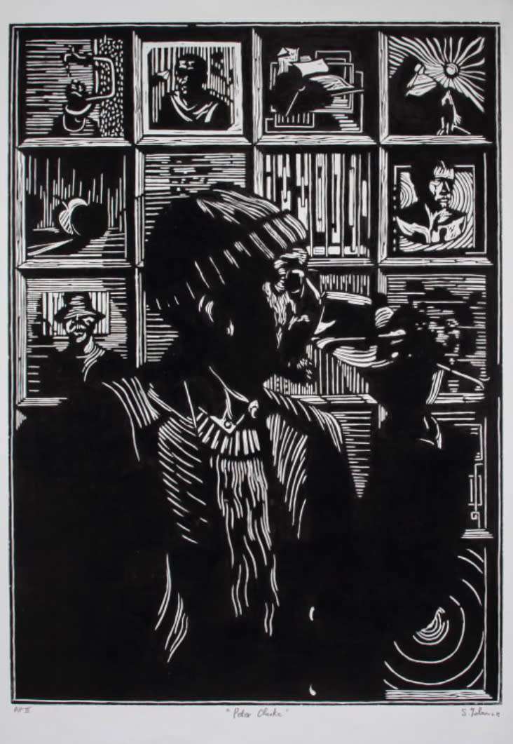 Zolani Siphungela - Signed Woodcut on Paper