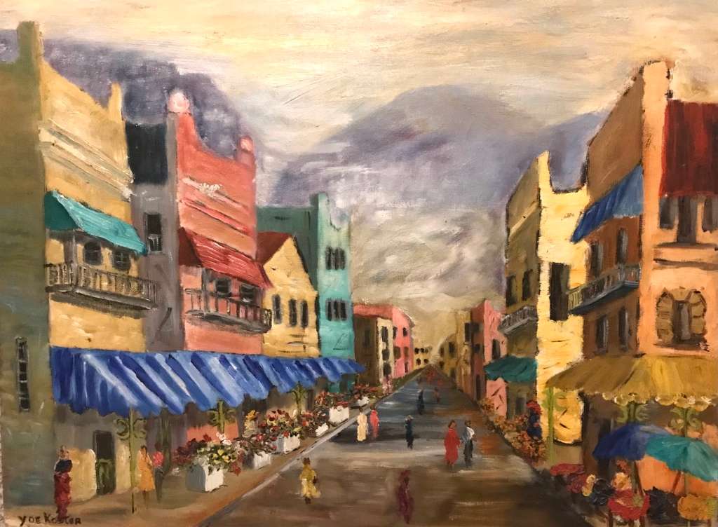 Street Scene - Acrylic on Artist Board