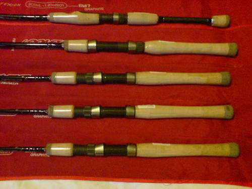 5 X LOOMIS & FRANKLIN DROPSHOT RODS (ALL ARE 100% GRAPHITE)