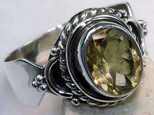 BEAUTIFUL .925 SILVER AND CITRINE  RING
