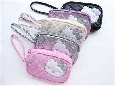 ONE!!!!!!!!!!!!ADORABLE PINK  HELLO KITTY  CELLPHONE /MP3/ WALLET PURSE