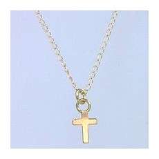 GORGEOUS GENUINE 14 SOLID GOLD BABY CROSS NECKLACE