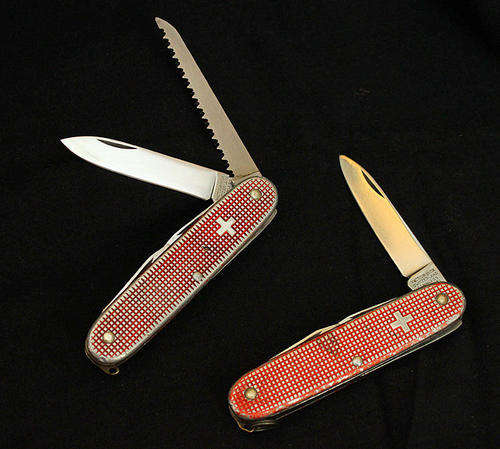2 x Vintage Alox Victorinox knives