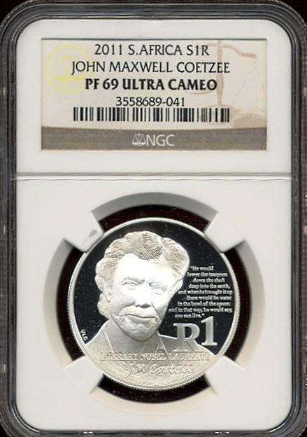 2011 JM Coetzee Protea Silver NGC Graded PF69 Ultra Cameo (Mintage 1286)
