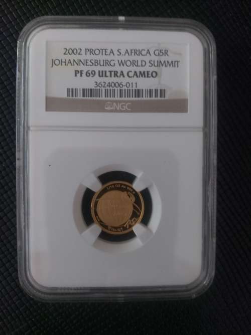 World Summit Protea 1/10 oz gold proof NGC graded PF69UC