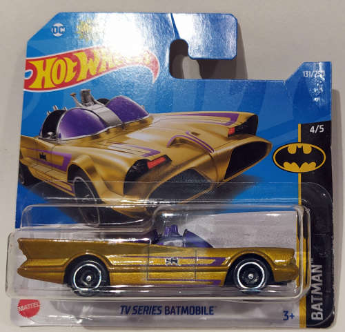 **NEW/SEALED** Hot Wheels 1/64 Batman Series 4/5 - TV Series Batmobile (Gold) - Carded