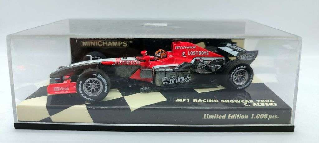 **RARE UNIQUE SET** 1/43 Minichamps MF1 Racing Showcars 2006 C. Albers & T. Monteiro - LE of 1008