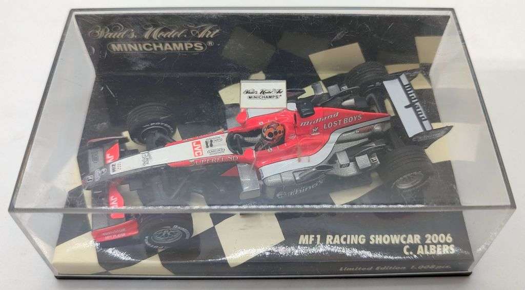 **RARE UNIQUE SET** 1/43 Minichamps MF1 Racing Showcars 2006 C. Albers & T. Monteiro - LE of 1008