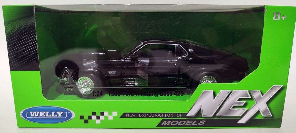 **NEW** 1/24 Welly NEX 1969 Ford Mustang Boss 429 Black
