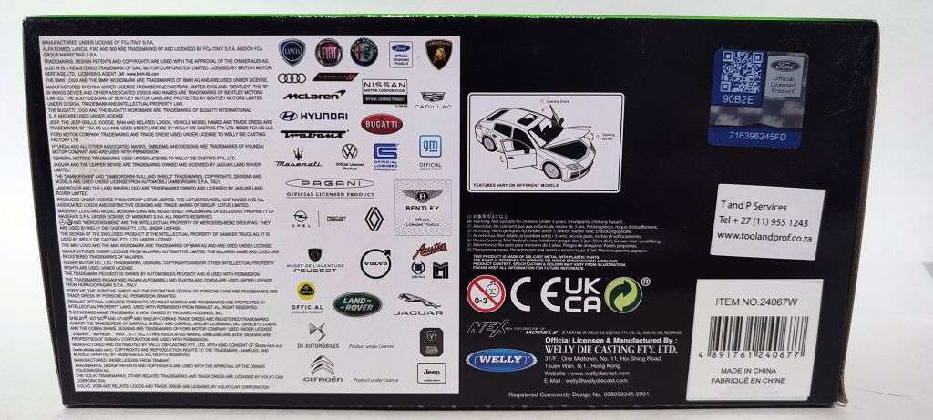 **NEW** 1/24 Welly NEX 1969 Ford Mustang Boss 429 Black