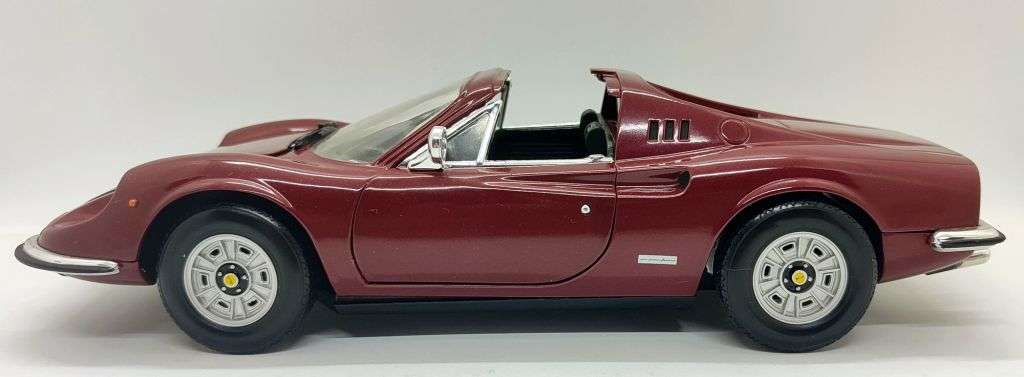 **PRE-LOVED/UNBOXED** 1/18 Hot Wheels Ferrari Dino 246 GTS - Maroon