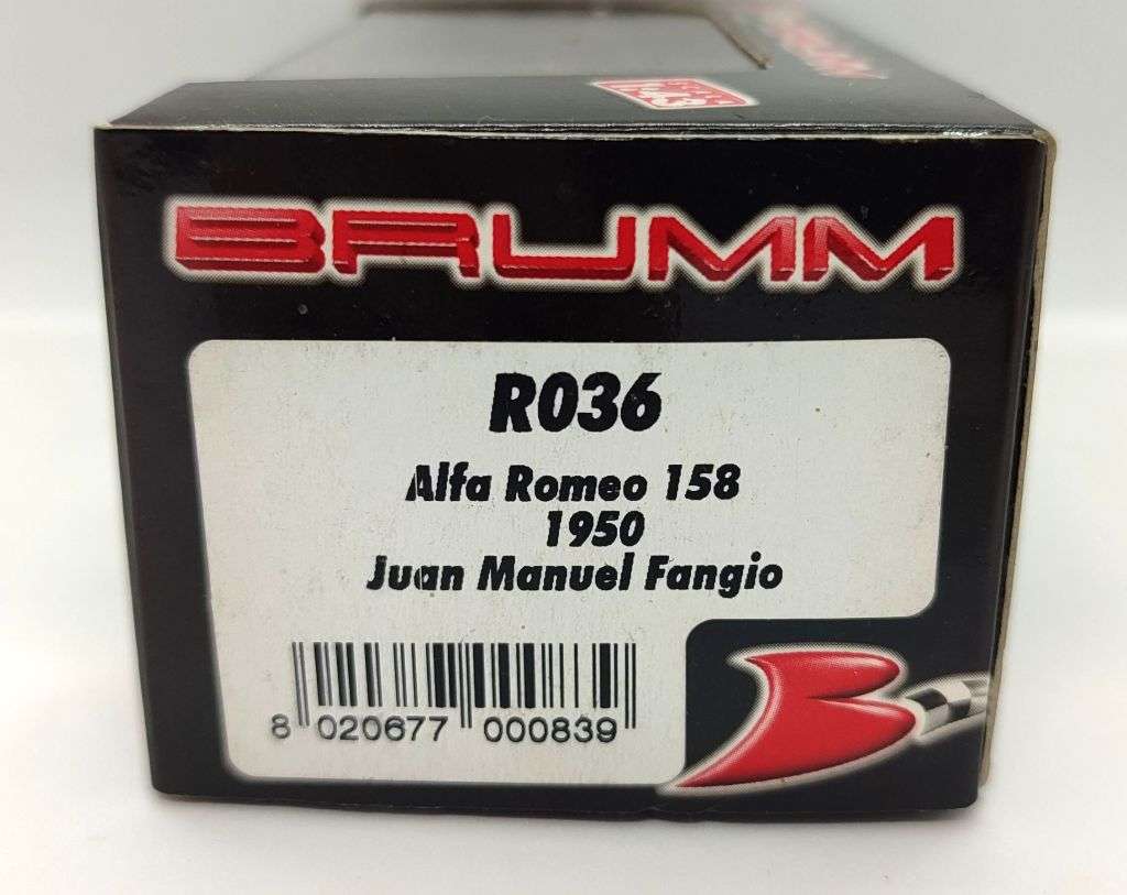 **NEW/BOXED** 1/43 Brumm Alfa Romeo 158 1950 Fangio #22