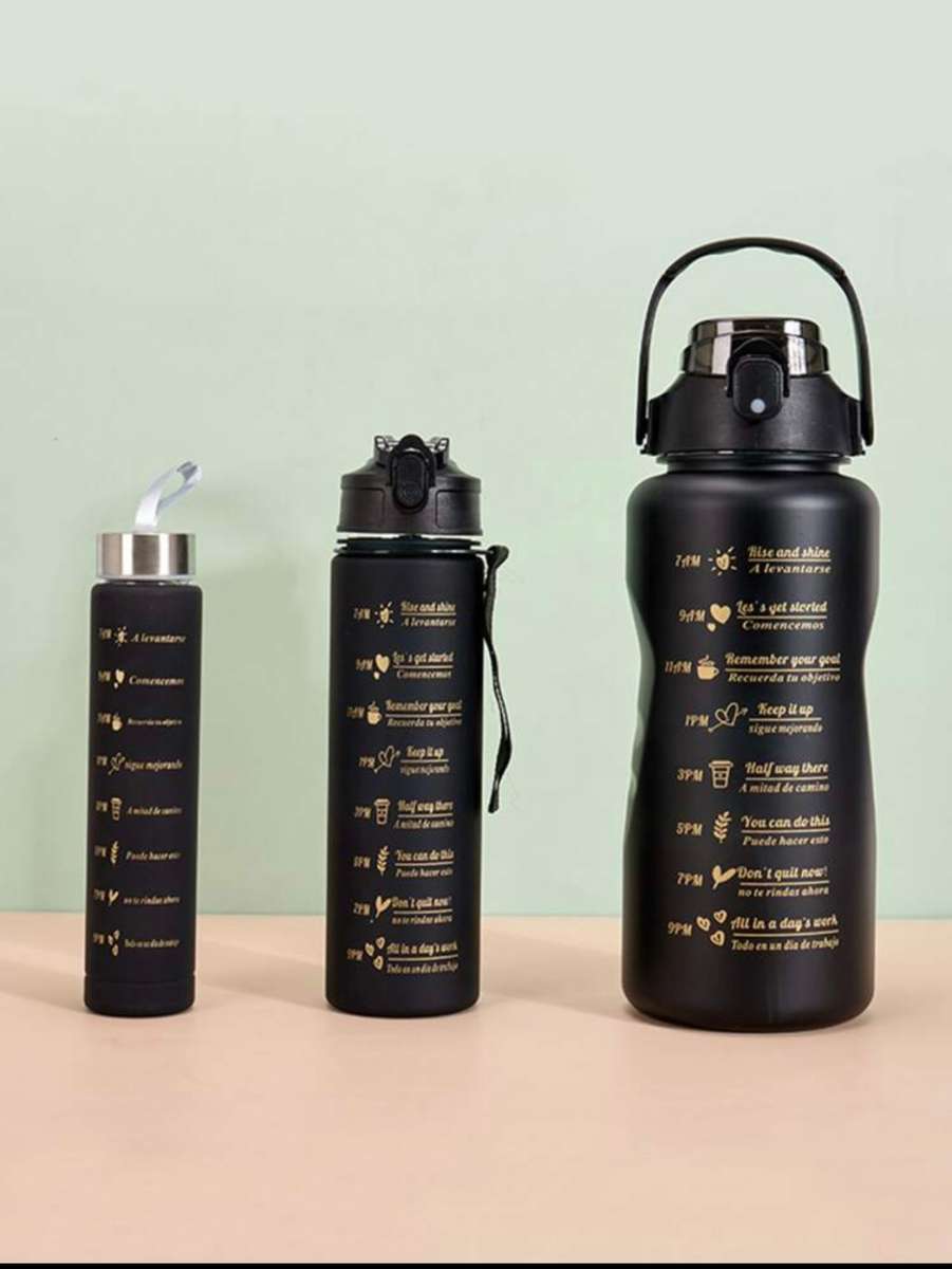 3 piece motivational water bottles