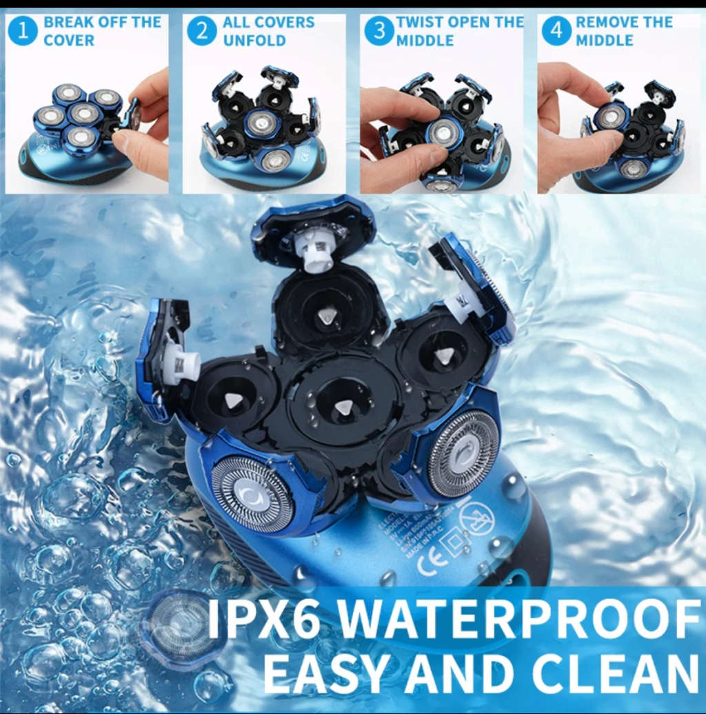 Professional Electric rotation head shaver