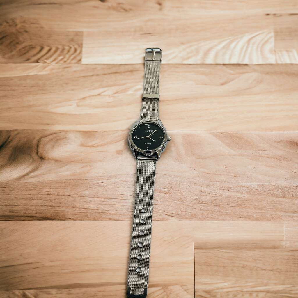 Ladies stainless steel analog watch