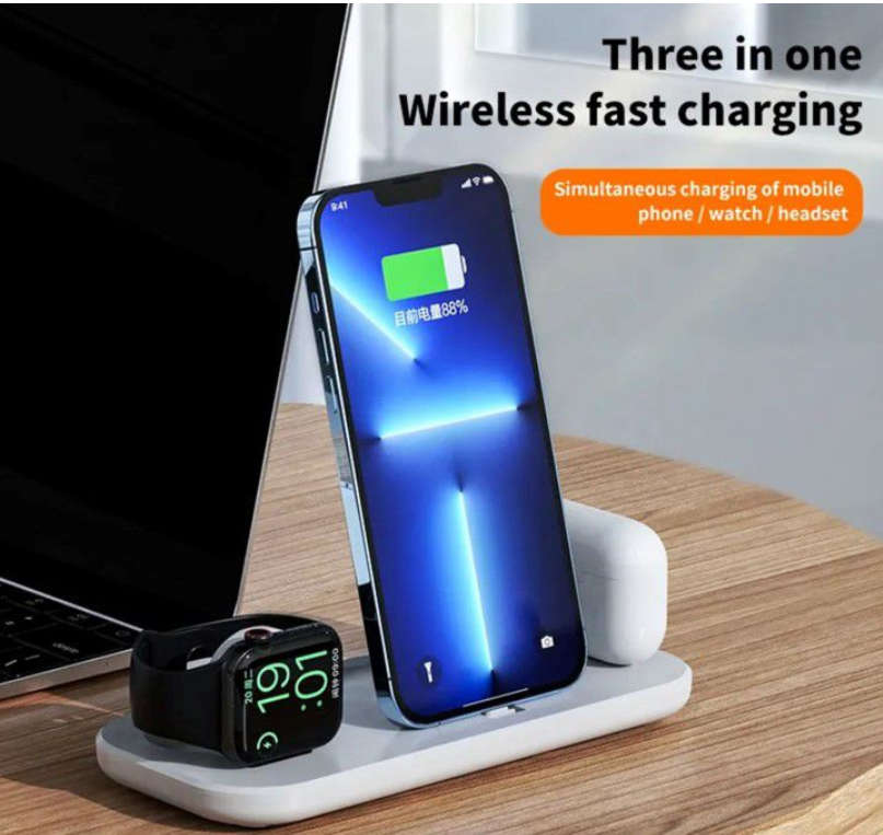 3-in-1 Charging Dock Station for Apple Watch(wireless), iPhone & iPod