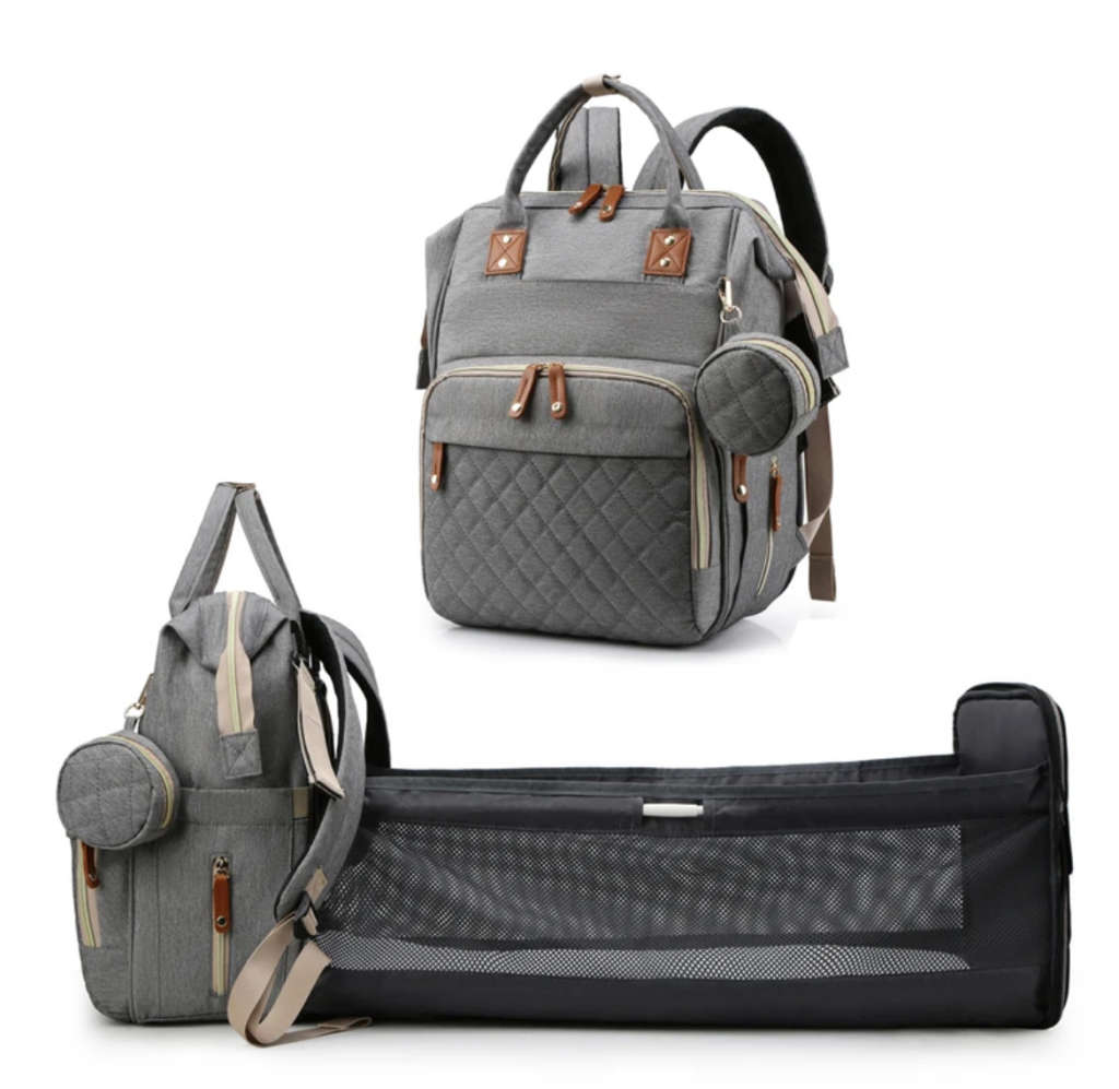 Multi-functional baby diaper bag & Bed