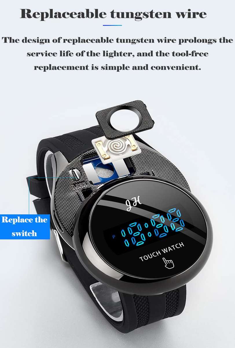 Multifunctional Cigarette Lighter Rechargeable digital touch Sports Watch