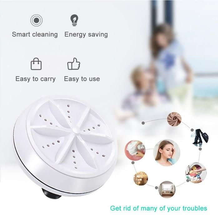 3 in1 Ultrasonic Turbine Mini Washing Machine