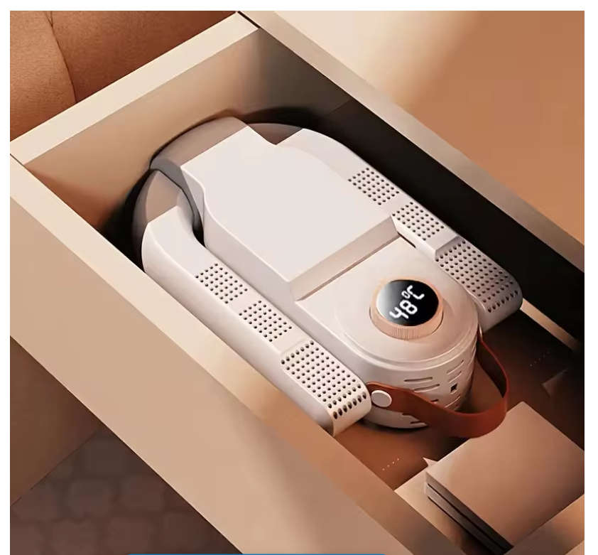 Portable foldable shoe dryer with timer function