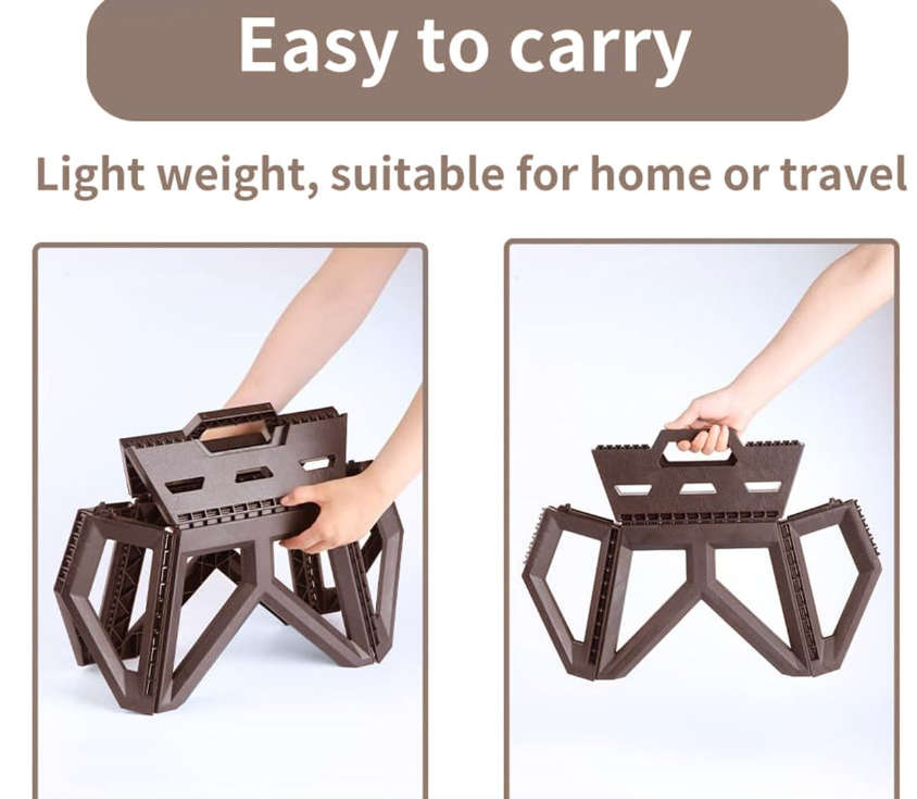 Folding Step Stool Portable Fishing Chair With Handle For Outdoor Camping