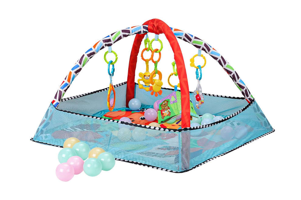Baby Gym Play Mat with Ocean Ball & Sensory Toys Great for Newborn Infant