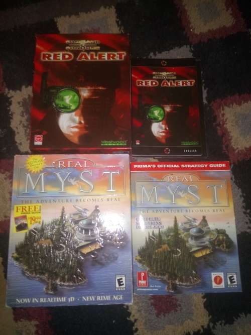 REAL MYST / COMMAND AND CONQUER RED ALERT BIG BOX PACKAGING ONLY