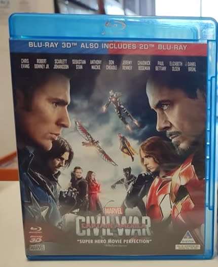 Captain America Civil War 3D / 2D Blu ray