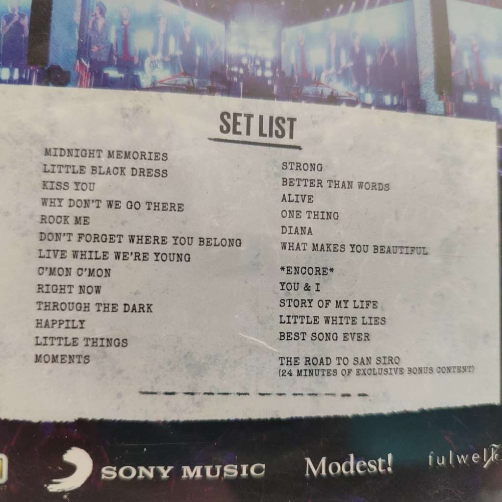 One Direction Where We Are : Live from San Siro Stadium Blu Ray