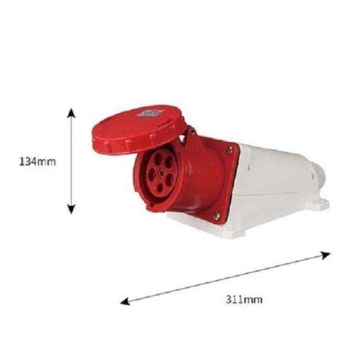 Industrial Socket Waterproof Aviation Socket 63A,5 Pin,3P+N+E,415V, IP67