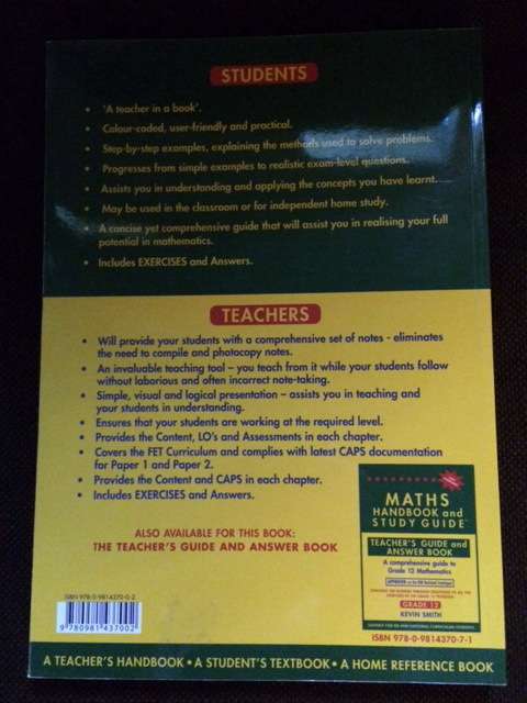 MATHS HANDBOOK AND STUDY GUIDE GRADE 12